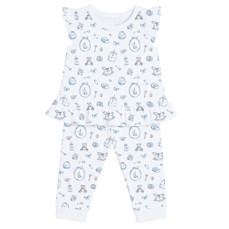 Girls Supima Cotton Pyjamas with Ruffles – PJ012