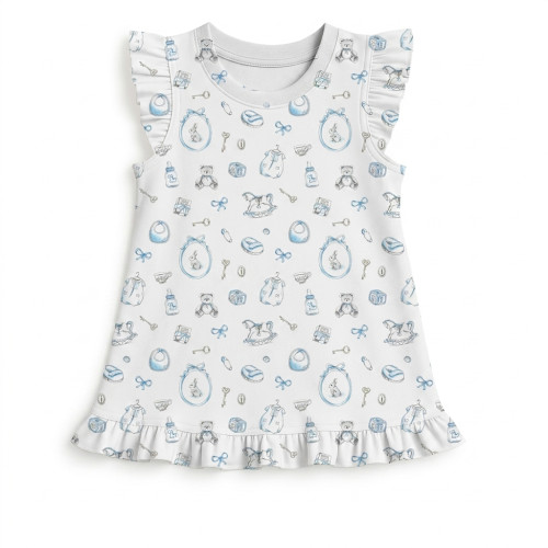 Frill Trim Sleeveless Top f..