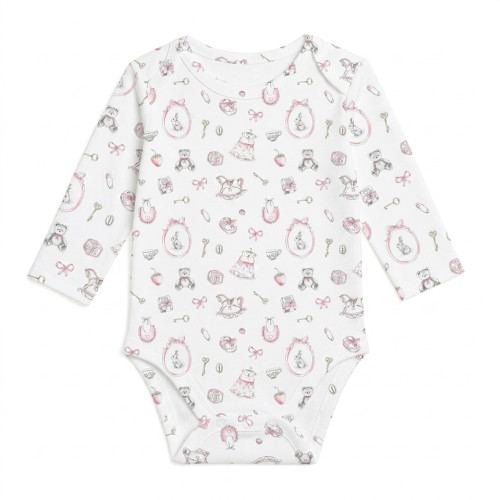 Printed Long-Sleeved Bodyve..