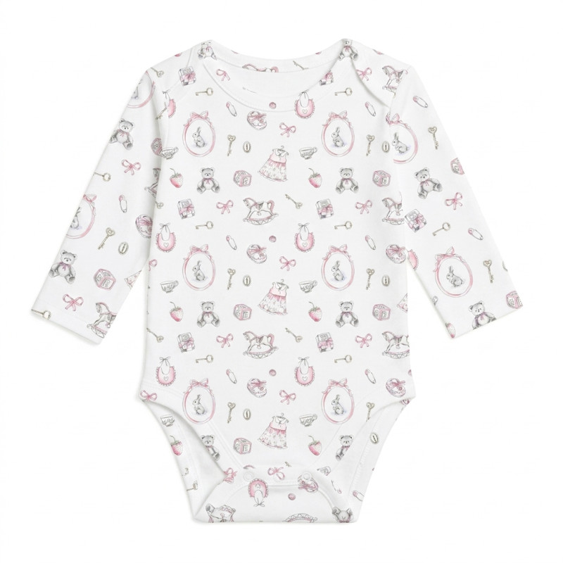 Printed Long-Sleeved Bodyvest for Babies BLS001 Printed Long-Sleeved Bodyvest for Babies BLS001