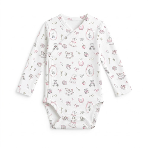 Printed Long-Sleeve Kimono ..