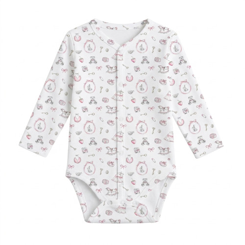 Printed Long-Sleeve Front F..