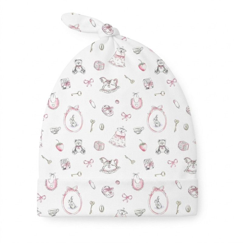 Supima Cotton Layette Hat with Knot H003 Supima Cotton Layette Hat with Knot H003