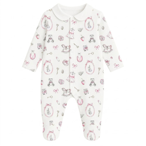Babygrow with collar 100% p..