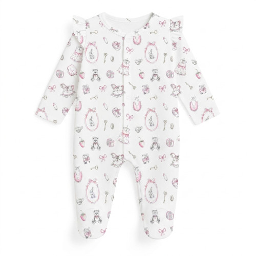 Babygrow with ruffles 100% ..