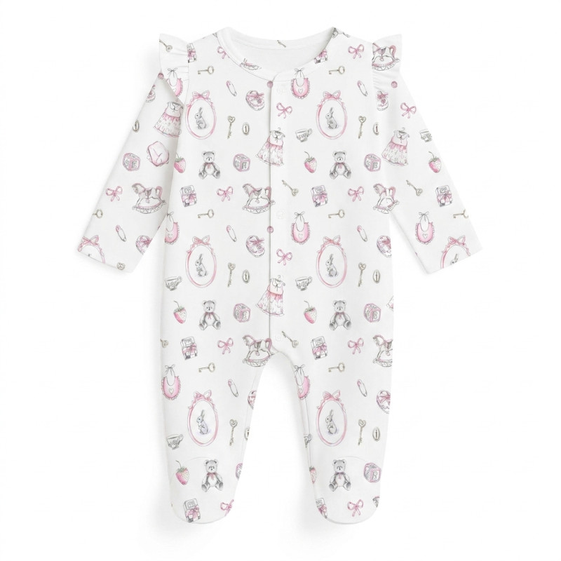 Babygrow with ruffles 100% pima cotton K065 Babygrow with ruffles 100% pima cotton K065