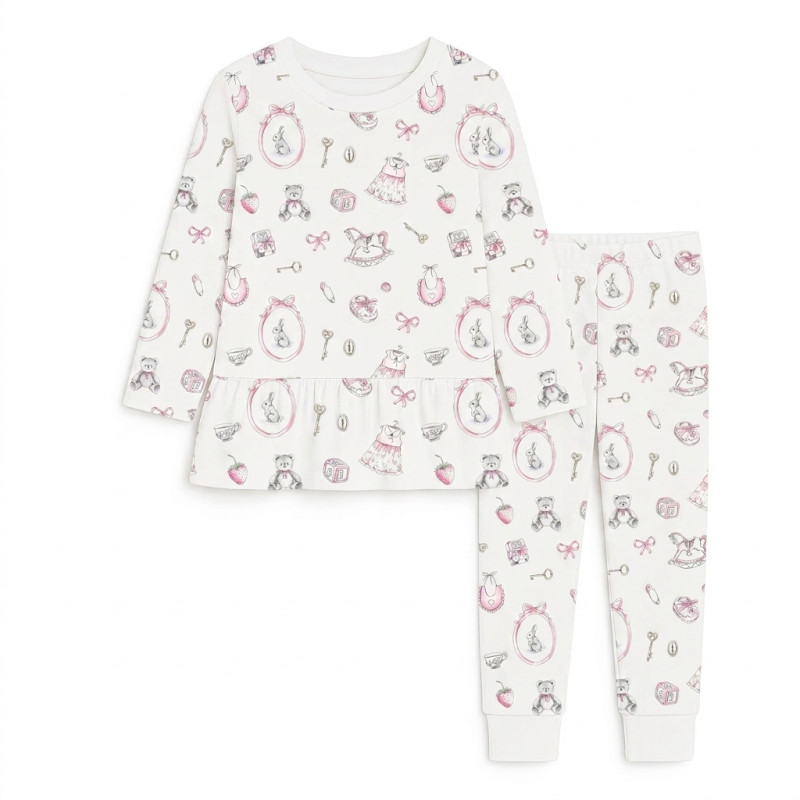 Girls Supima Cotton Pyjamas with Long Sleeves — PJ009