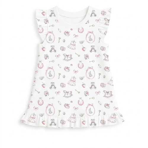Frill Trim Sleeveless Top f..
