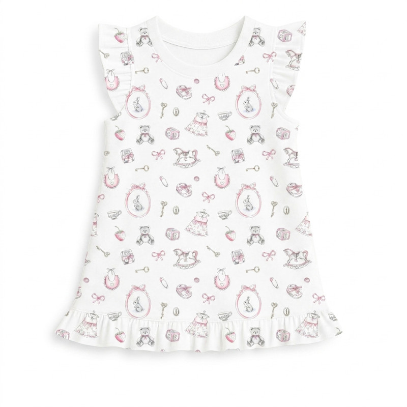 Frill Trim Sleeveless Top for Girls TSH003