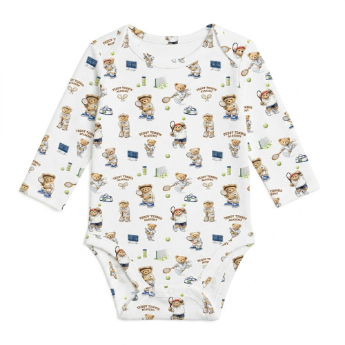 Printed Long-Sleeved Bodyve..