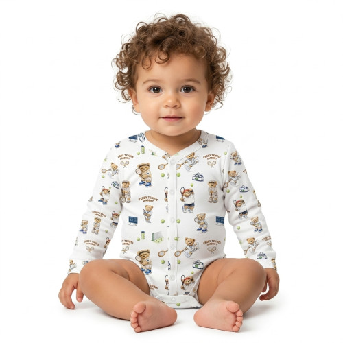 Printed Long-Sleeve Front F..