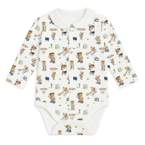 Printed Long-Sleeve Front F..