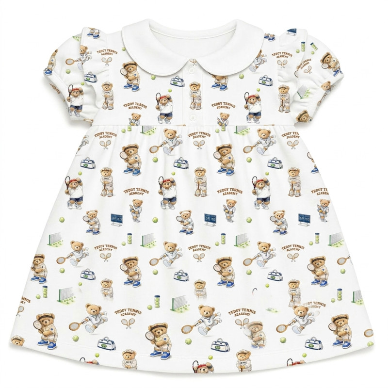 Supima Cotton Night Dress with Ruffle DR019CL TENNIS ACADEMY Supima Cotton Night Dress with Ruffle DR019CL TENNIS ACADEMY