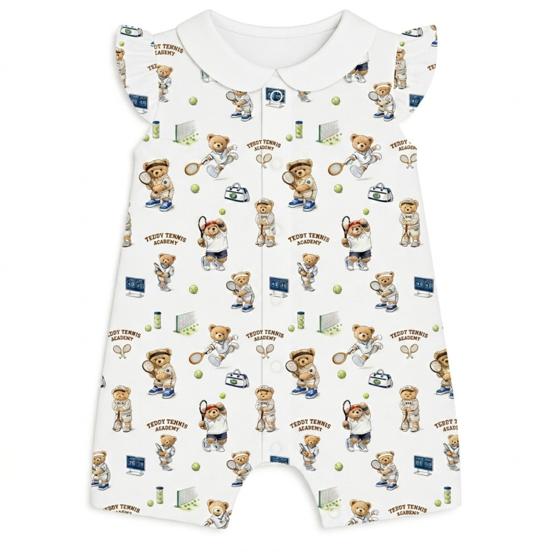 Supima Cotton Shortie with Ruffles and Collar – R007CL TENNIS ACADEMY Supima Cotton Shortie with Ruffles and Collar – R007CL TENNIS ACADEMY
