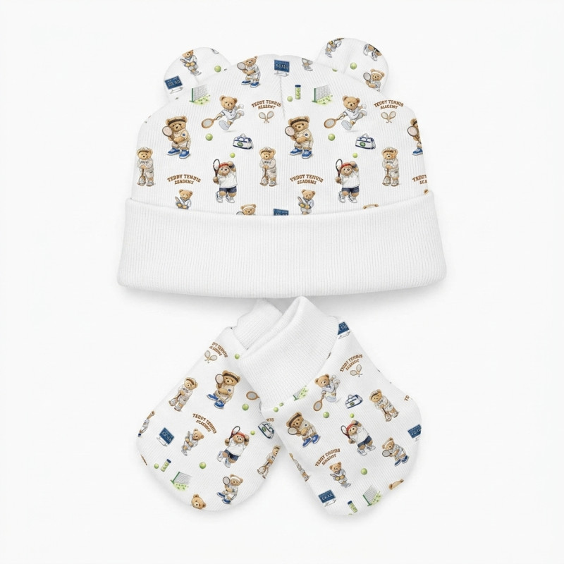 Hat and Mittens Set010 TENNIS ACADEMY Hat and Mittens Set010 TENNIS ACADEMY