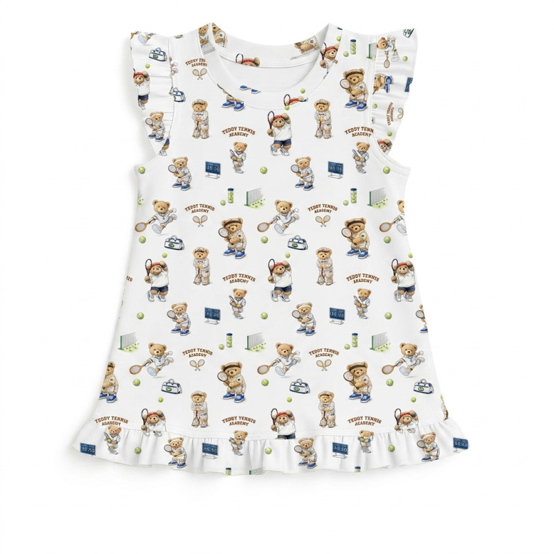 Frill Trim Sleeveless Top for Girls TSH003 TENNIS ACADEMY Frill Trim Sleeveless Top for Girls TSH003 TENNIS ACADEMY