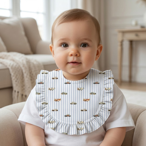 Baby Bib with Ruffles for g..