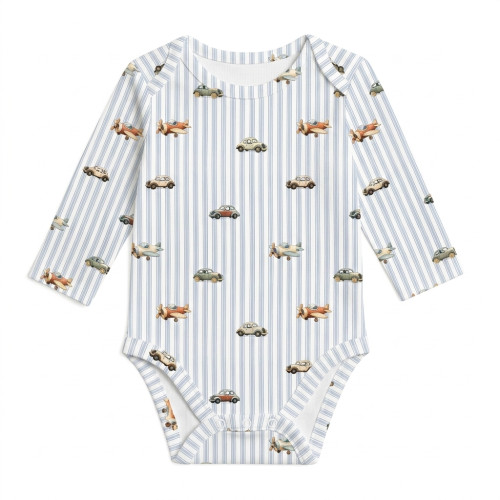 Printed Long-Sleeved Bodyve..