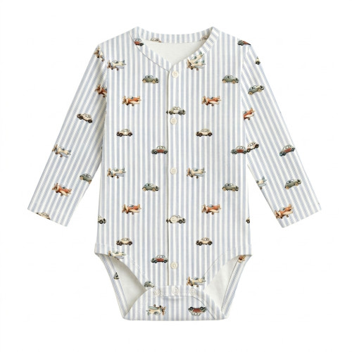 Printed Long-Sleeve Front F..