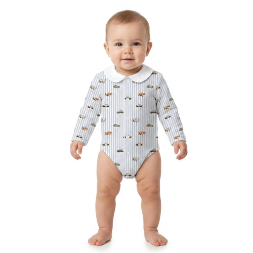 Printed Long-Sleeve Front F..