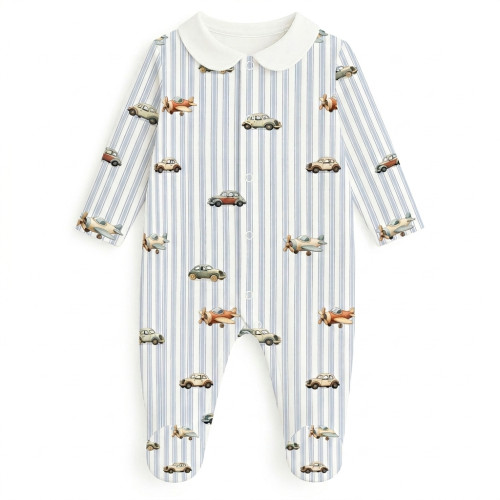 Babygrow with collar 100% p..
