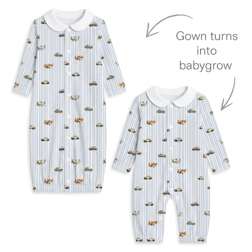 Baby converter gown with co..