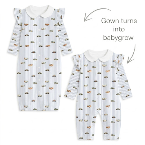 Baby converter gown with co..