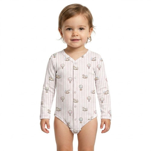 Printed Long-Sleeve Front F..