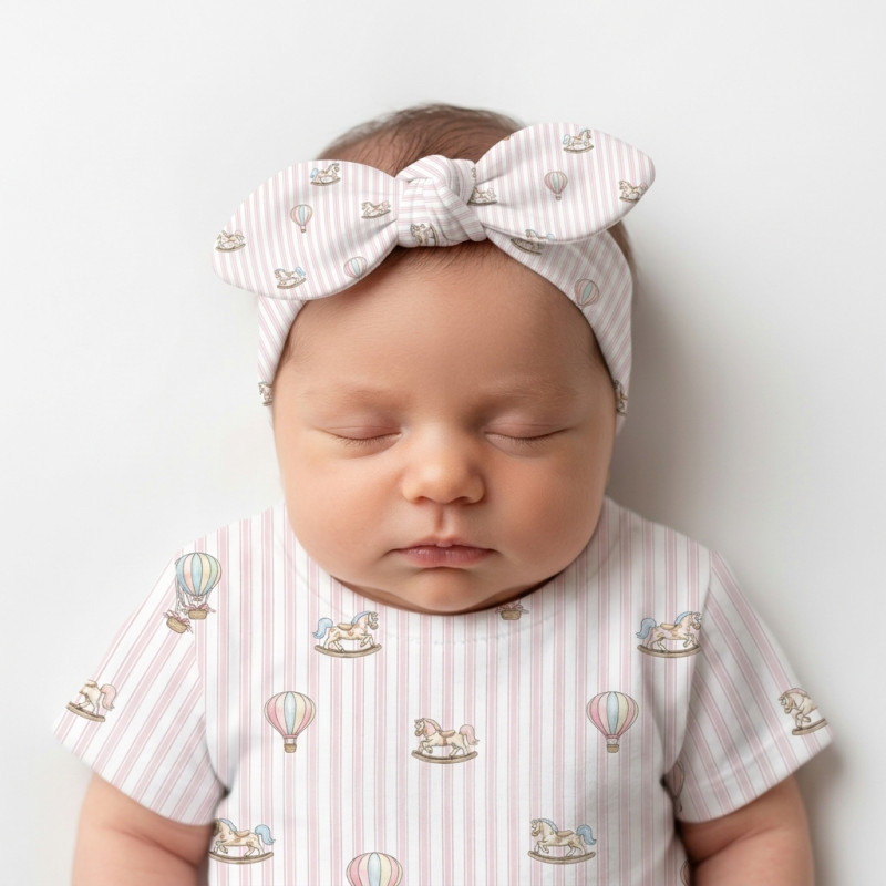 Baby Girls’ Headband My Little Pie BOW001 VELVET PINK Baby Girls’ Headband My Little Pie BOW001 VELVET PINK