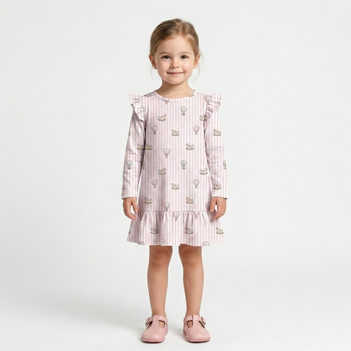 Charming Long-Sleeved Night..