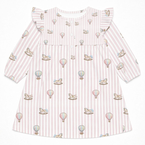 Charming Long-Sleeved Night..