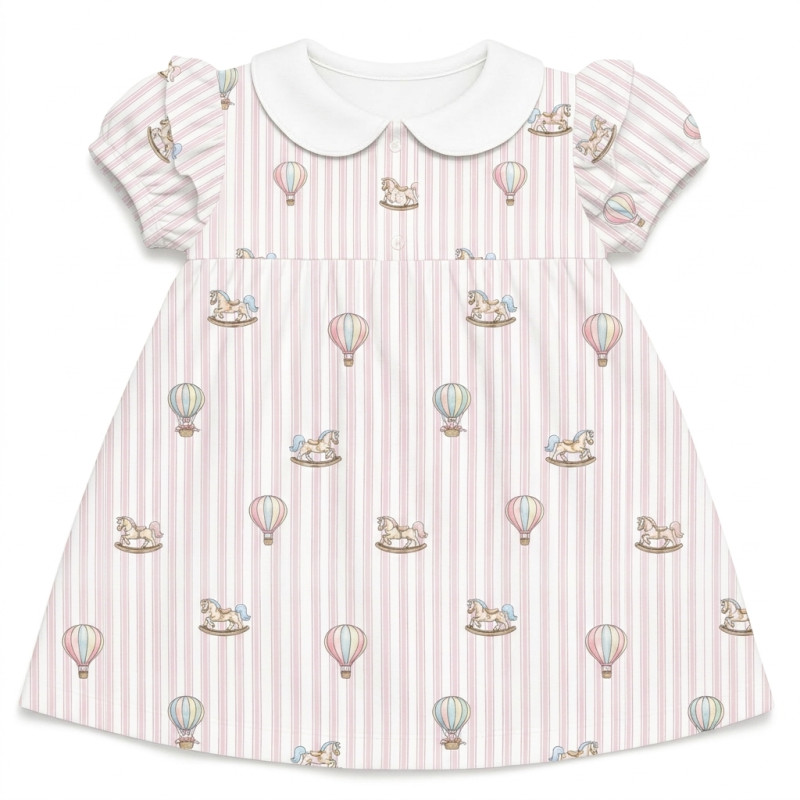 Supima Cotton Night Dress with Ruffle DR019CL VELVET PINK Supima Cotton Night Dress with Ruffle DR019CL VELVET PINK