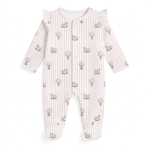 Babygrow with ruffles 100% ..