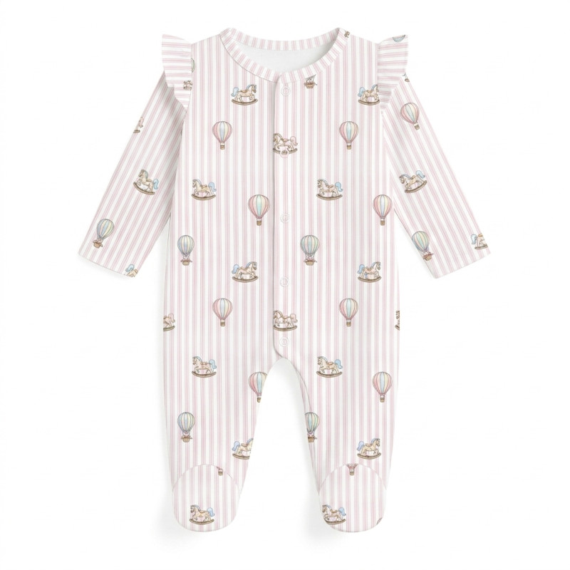 Сліп з рюшами для дівчинки із 100% бавовни Pima K065 VELVET PINK