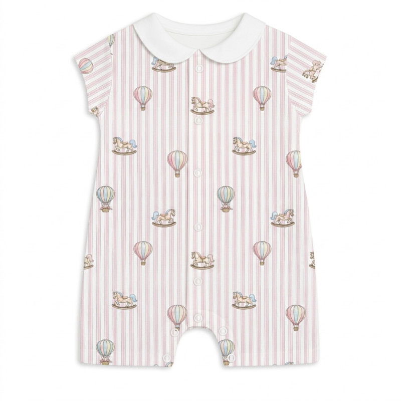 Supima Cotton Shortie with Collar R003CL VELVET PINK Supima Cotton Shortie with Collar R003CL VELVET PINK