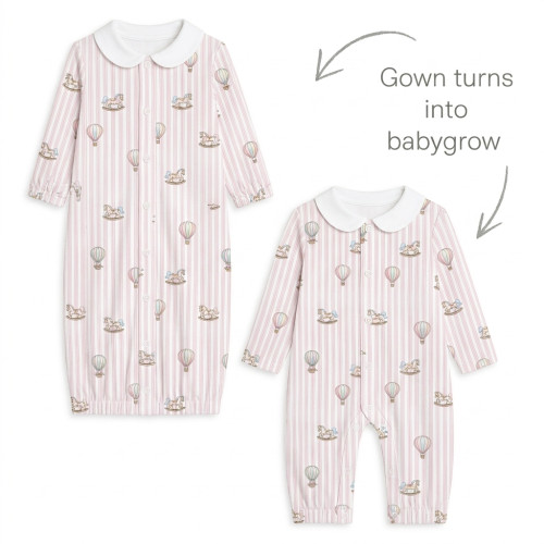 Baby converter gown with co..