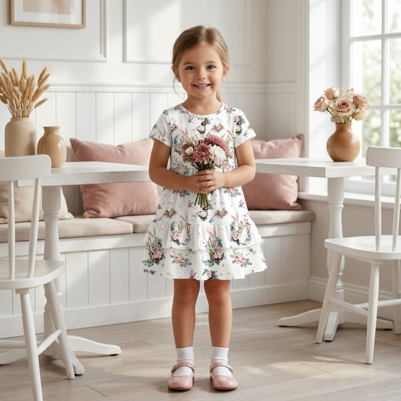 Supima Cotton Night Dress with Ruffle DR002