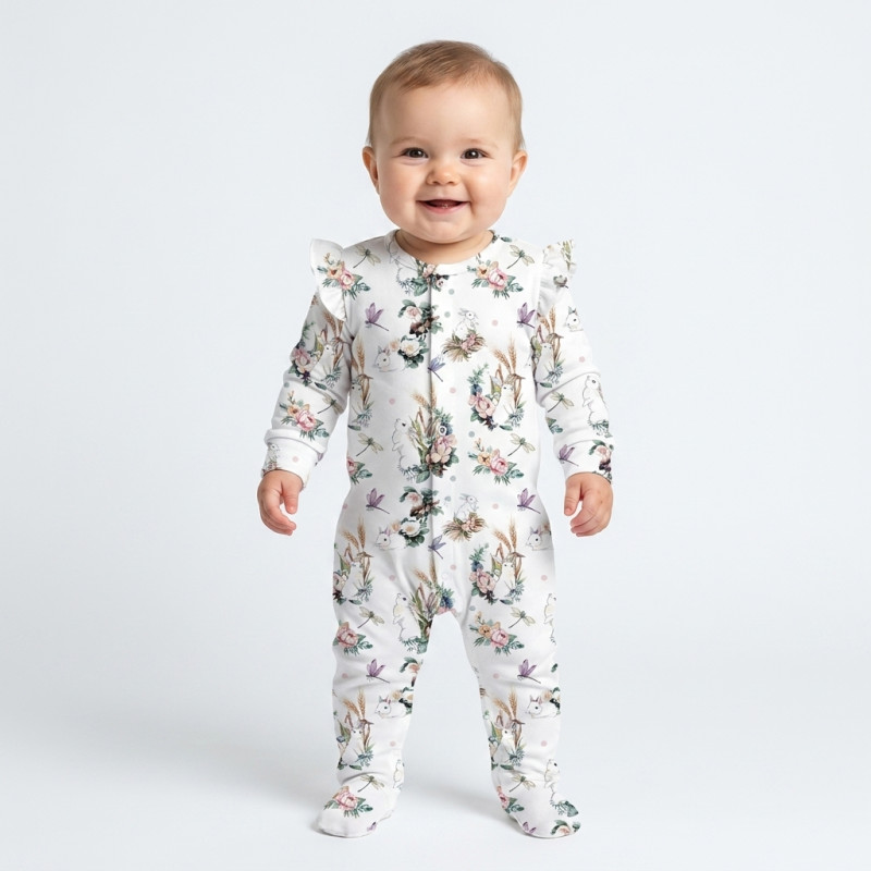 Babygrow with ruffles 100% pima cotton K065