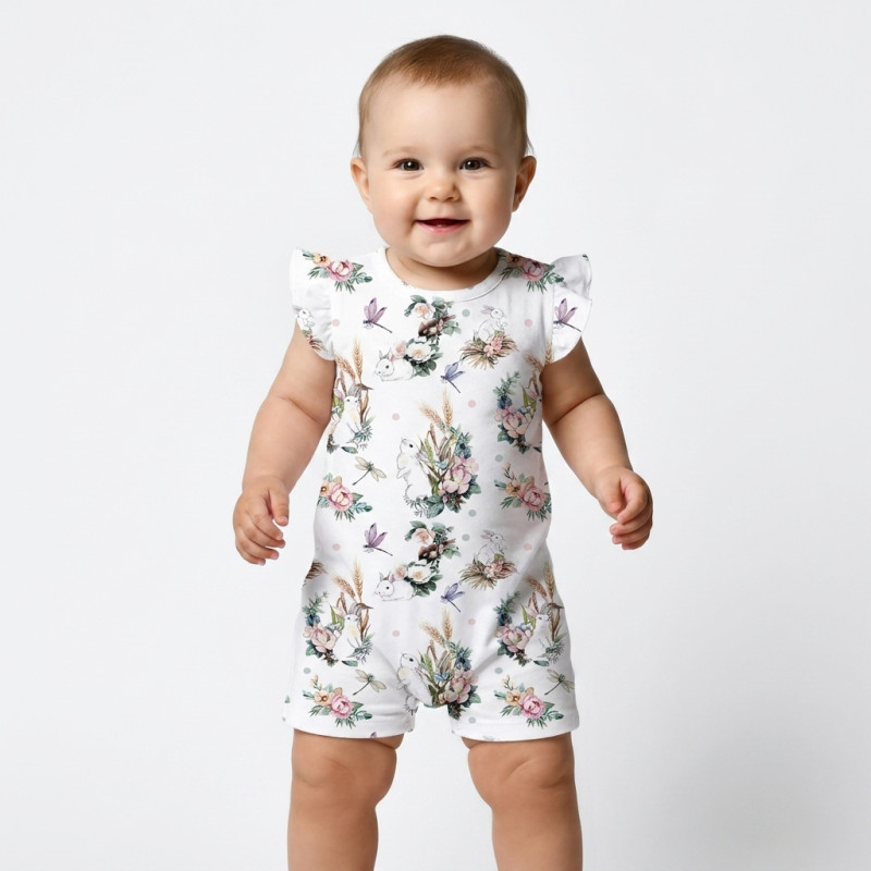 Supima Cotton Shortie with Ruffles – R007