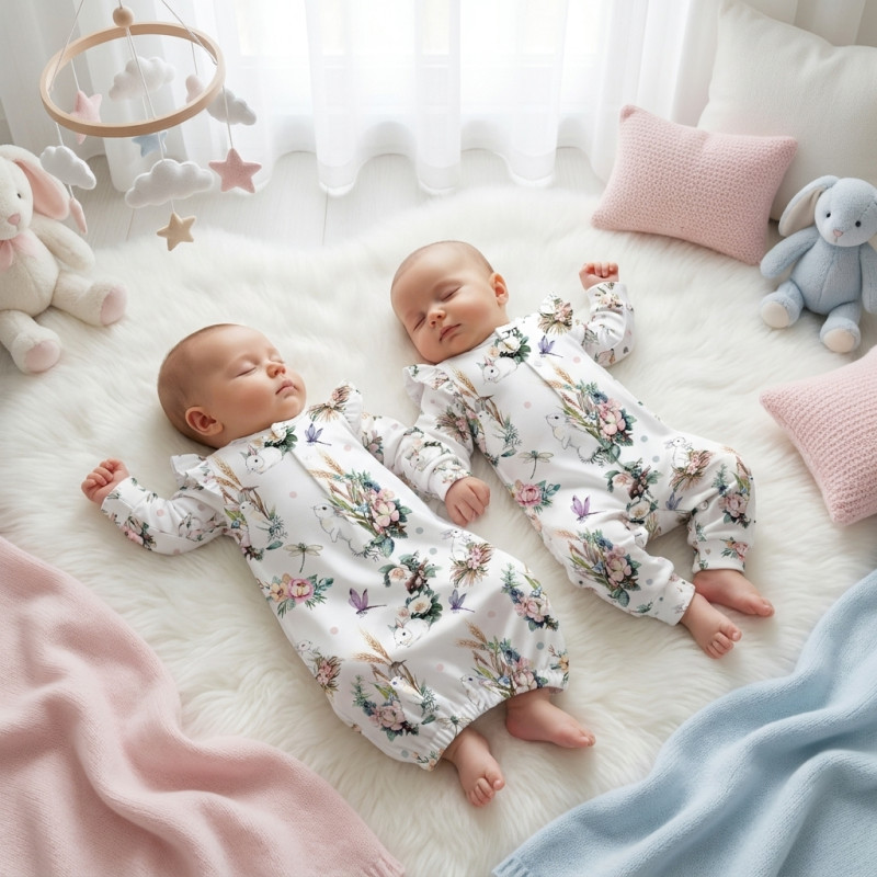 Baby converter gown with ruffles for girls TR002