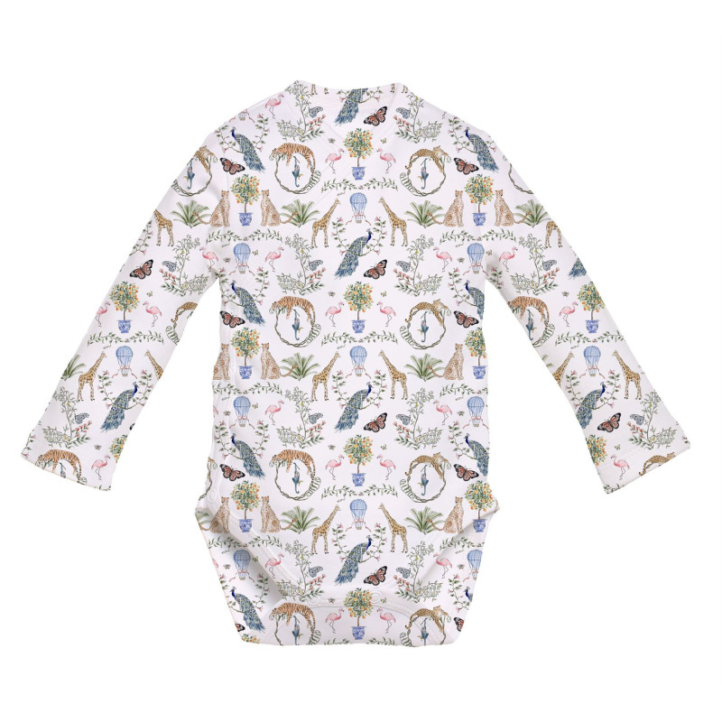 Printed Long-Sleeve Kimono Bodyvest for Babies BLS004 Printed Long-Sleeve Kimono Bodyvest for Babies BLS004