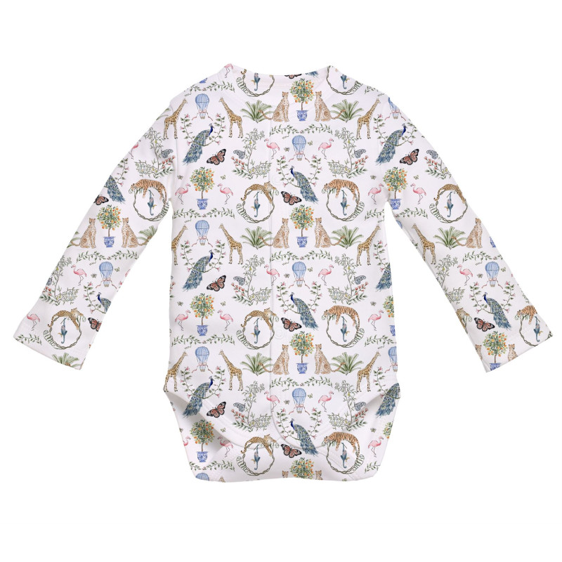 Printed Long-Sleeve Front Fastening Bodyvest for Babies BLS005