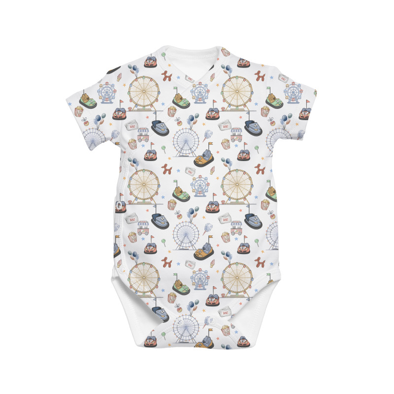 Printed Short-Sleeve Kimono Bodyvest for Babies BSHL004 Bumper Car Printed Short-Sleeve Kimono Bodyvest for Babies BSHL004 Bumper Car