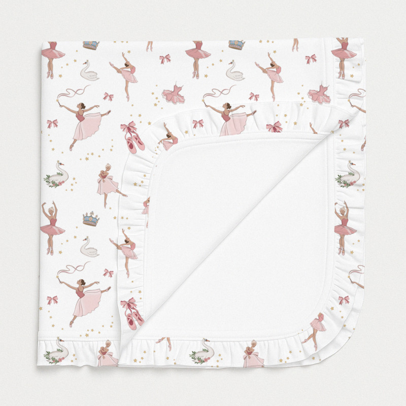 Two-Layer Baby Blanket with Ruffles BL002  OPERA
