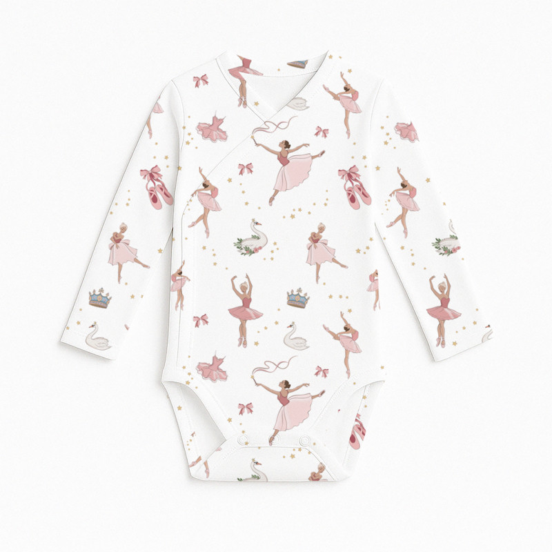 Printed Long-Sleeve Kimono Bodyvest for Babies BLS004 OPERA Printed Long-Sleeve Kimono Bodyvest for Babies BLS004 OPERA