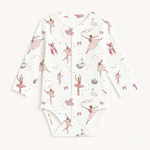 Printed Long-Sleeve Front F..