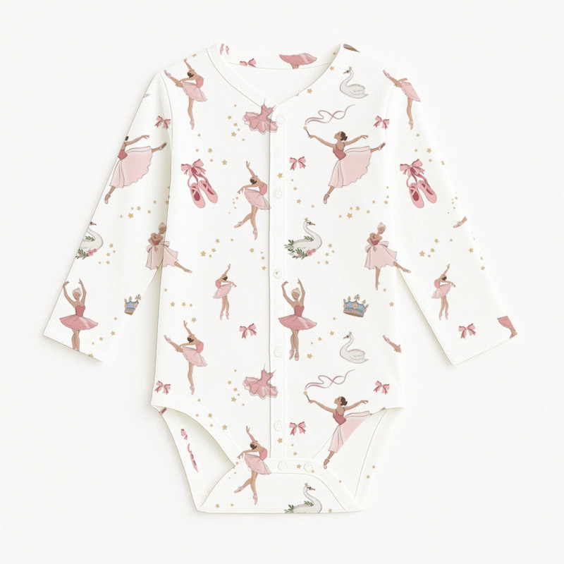 Printed Long-Sleeve Front Fastening Bodyvest for Babies BLS005 OPERA Printed Long-Sleeve Front Fastening Bodyvest for Babies BLS005 OPERA