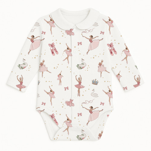 Printed Long-Sleeve Front F..