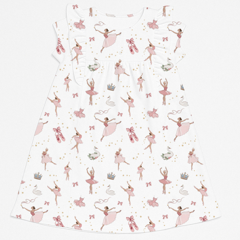 Сукня  з коротким рукавом і оборкою з бавовни Supima DR018 OPERA