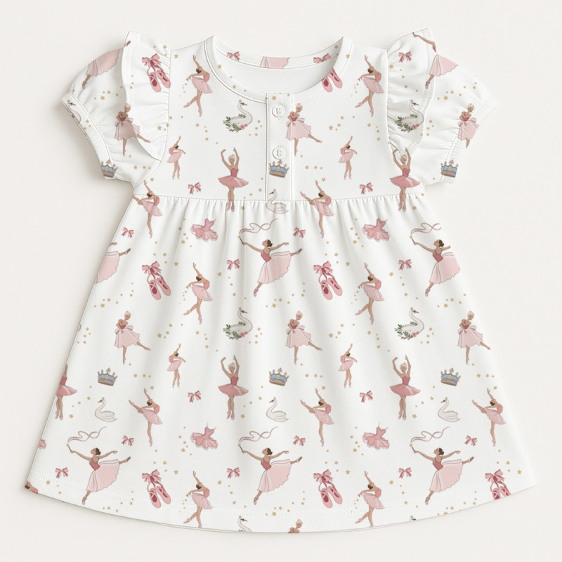 Supima Cotton Night Dress with Ruffle DR019 OPERA